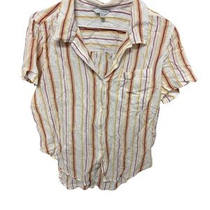 Lucky Brand Multicolor Striped Button-Down Shirt